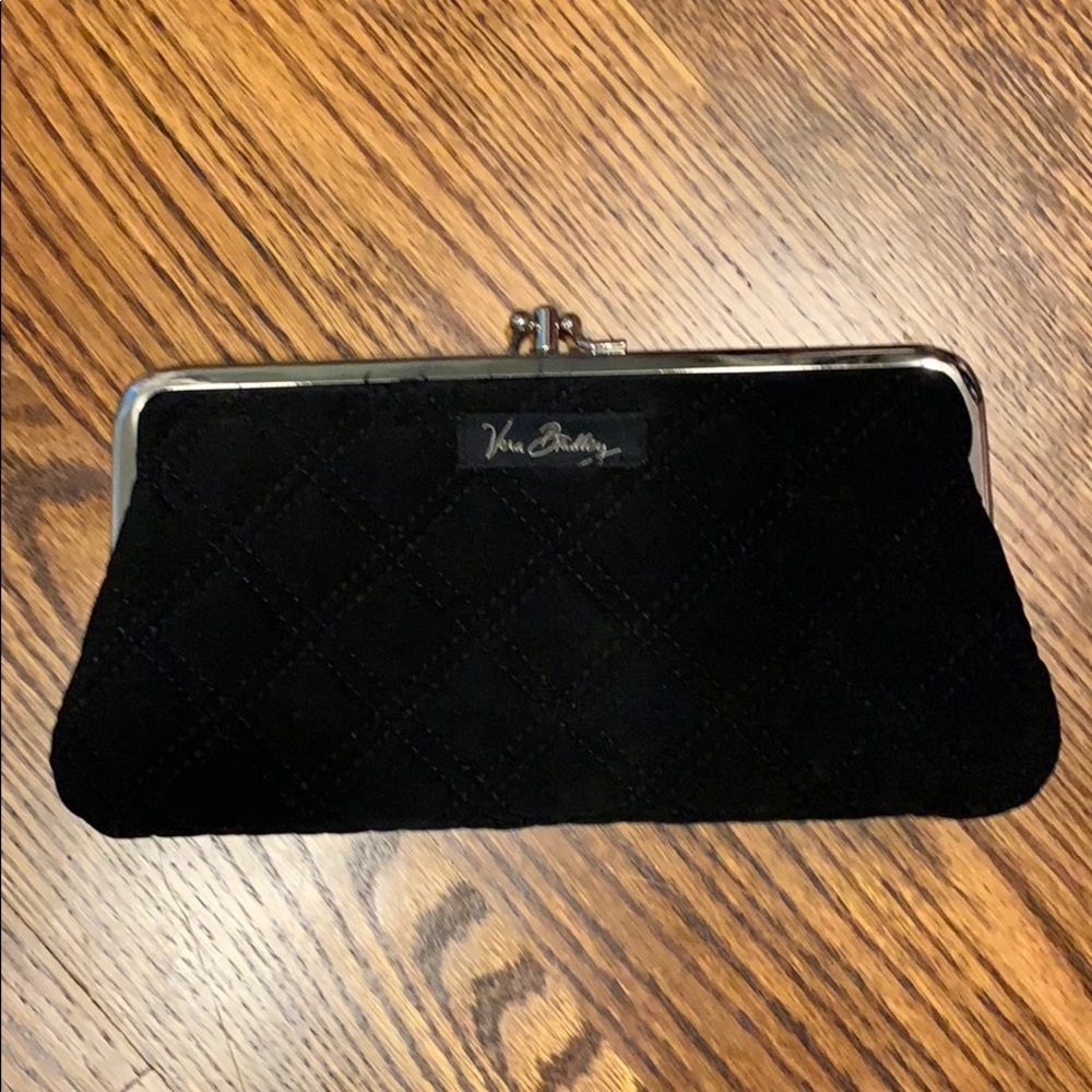 Vera Bradley black quilted clutch